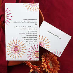 Retro Flowers Invitation