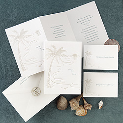 Tropical Beach Thank You Folder